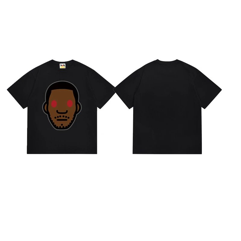 A Bathing Ape T-Shirts Short-Sleeve Graphic T-Shirt — 133 Black