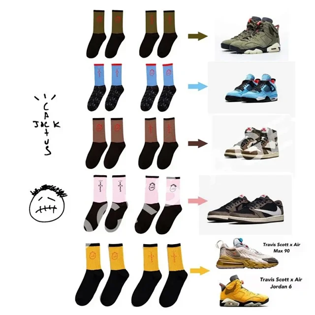 Cactus Jack Socks Ribbed crew with embroidered graphic motifs product detail image 2