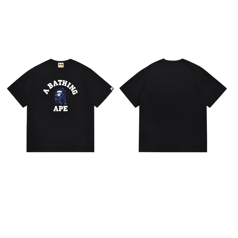 A Bathing Ape T-Shirts Short-Sleeve Graphic T-Shirt — 145 black