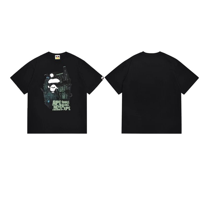 A Bathing Ape T-Shirts Short-Sleeve Graphic T-Shirt — 147 Black