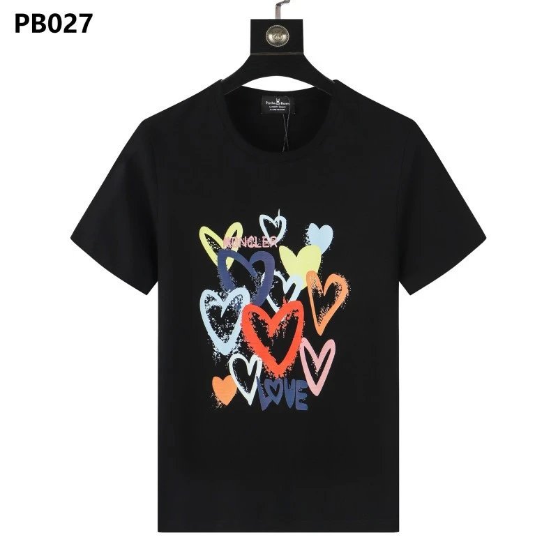 Psycho Bunny T-Shirts Rabbit skull graphic short-sleeve — PB027 Black