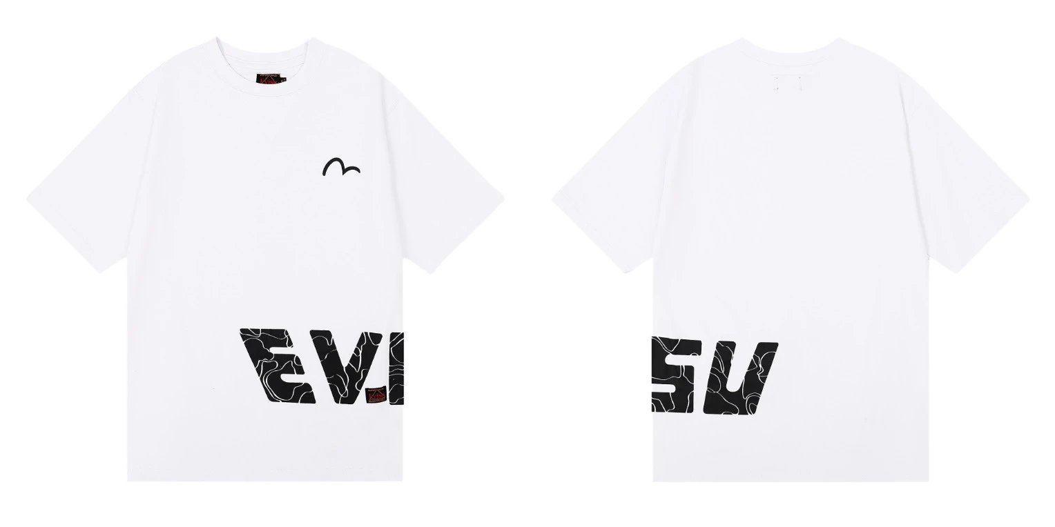 Evisu T-Shirts Short-Sleeve Graphic T-Shirt — QCO 14 white