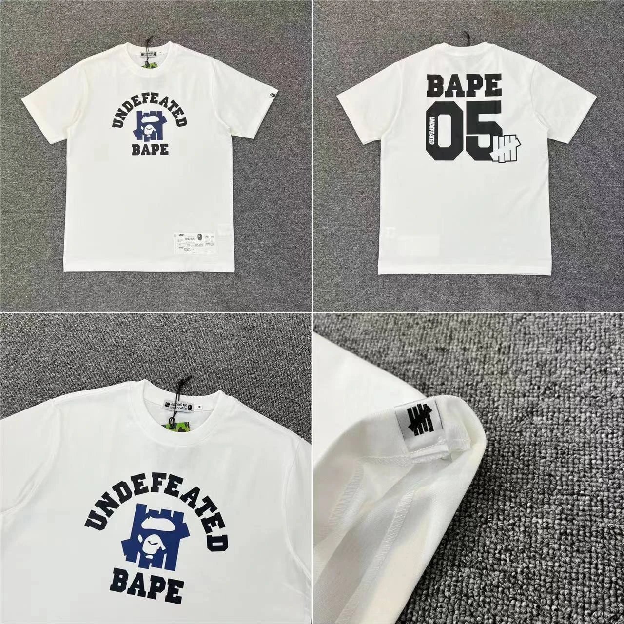 A Bathing Ape T-Shirts Short-Sleeve Head Graphic T-Shirt — 221 white