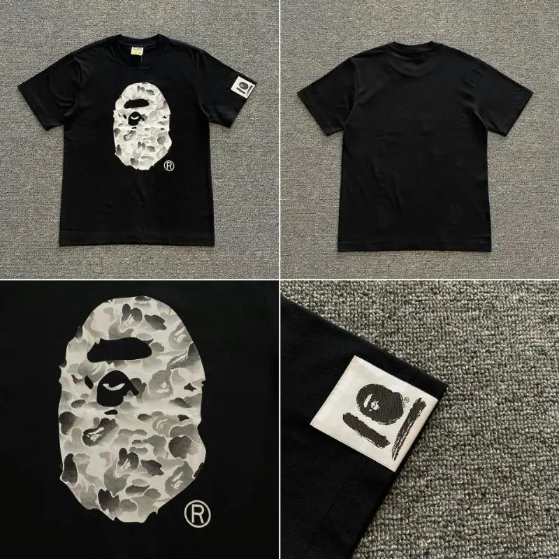 BAPE T-Shirts Short-Sleeve Graphic T-Shirt — XX106 black