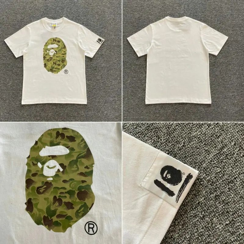 BAPE T-Shirts Short-Sleeve Graphic T-Shirt — XX106 white