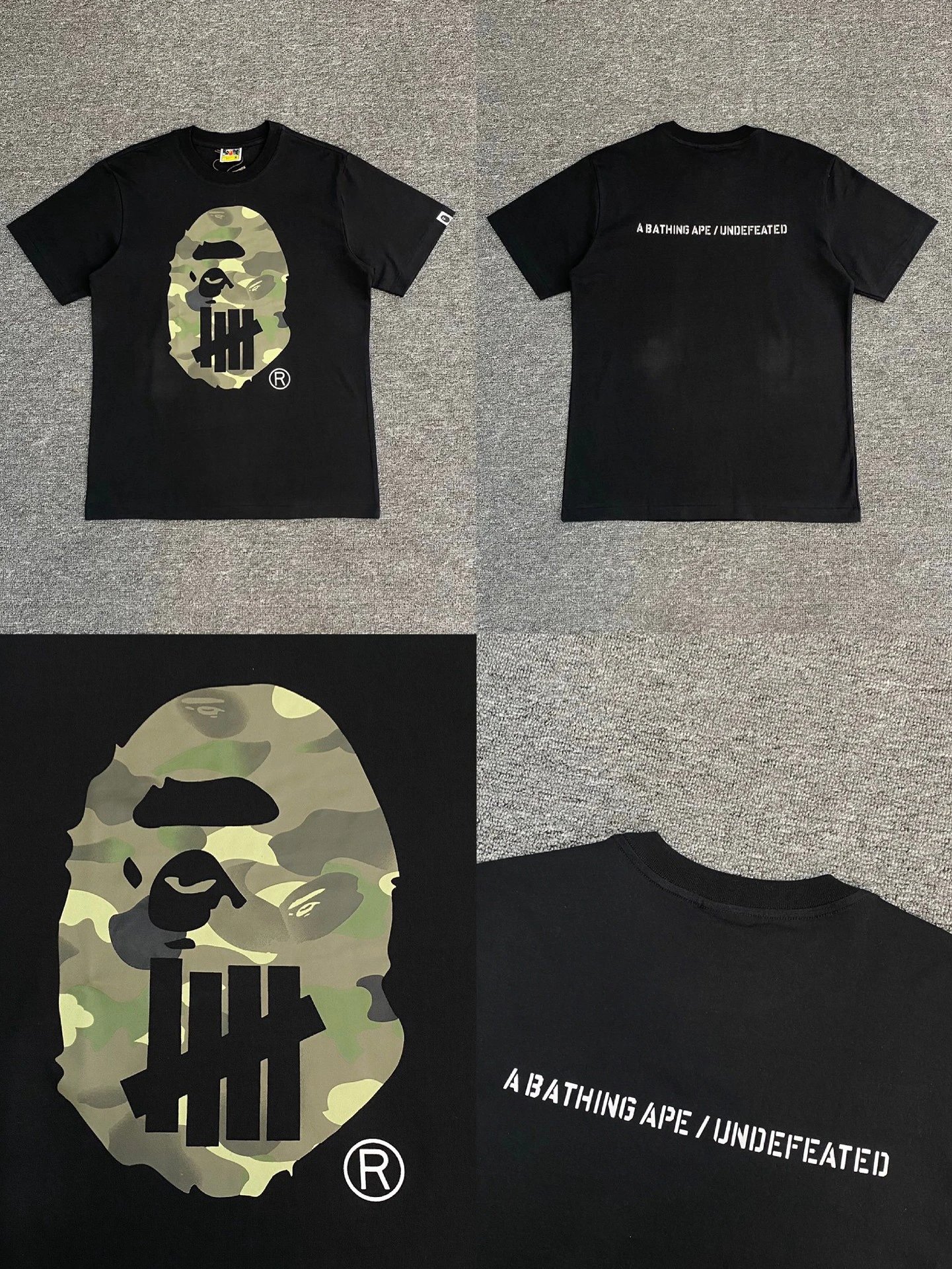 BAPE T-Shirts Short-Sleeve Graphic T-Shirt — XX112 black