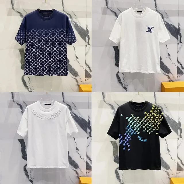 Louis Vuitton T-Shirts Short-Sleeve Logo Print T-Shirt product detail image 1
