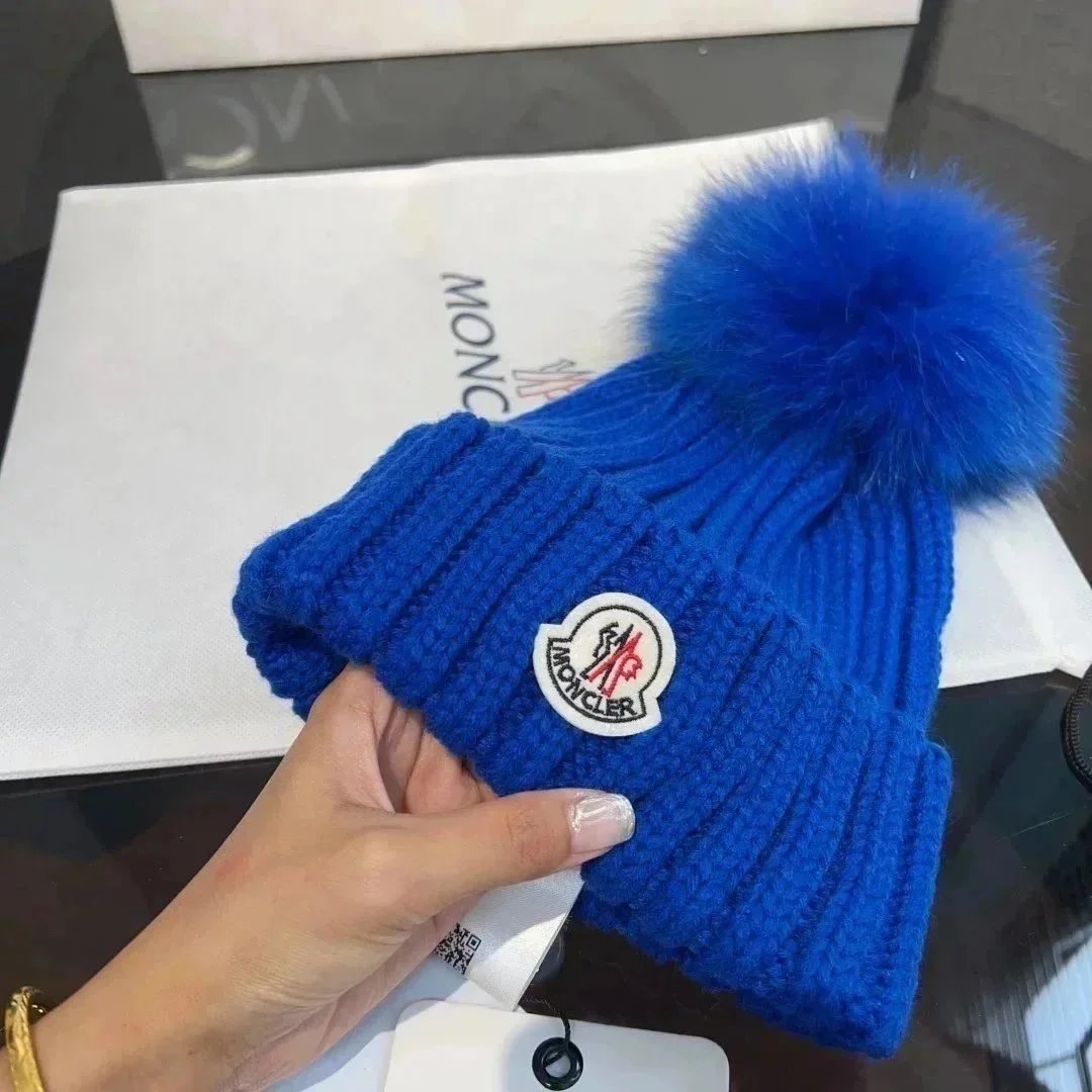 Moncler Hats Rib-Knit Cuffed Beanie — 214