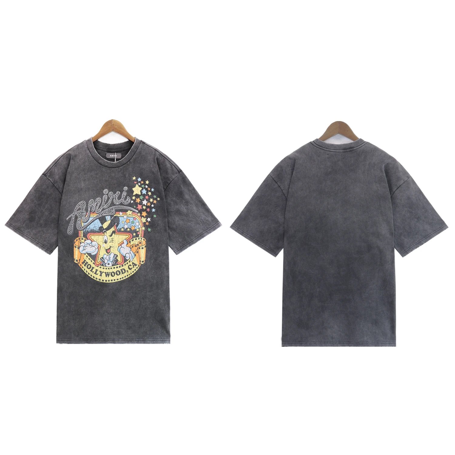 AMIRI T-Shirts Washed Graphic T-Shirt — 2230 Washed black