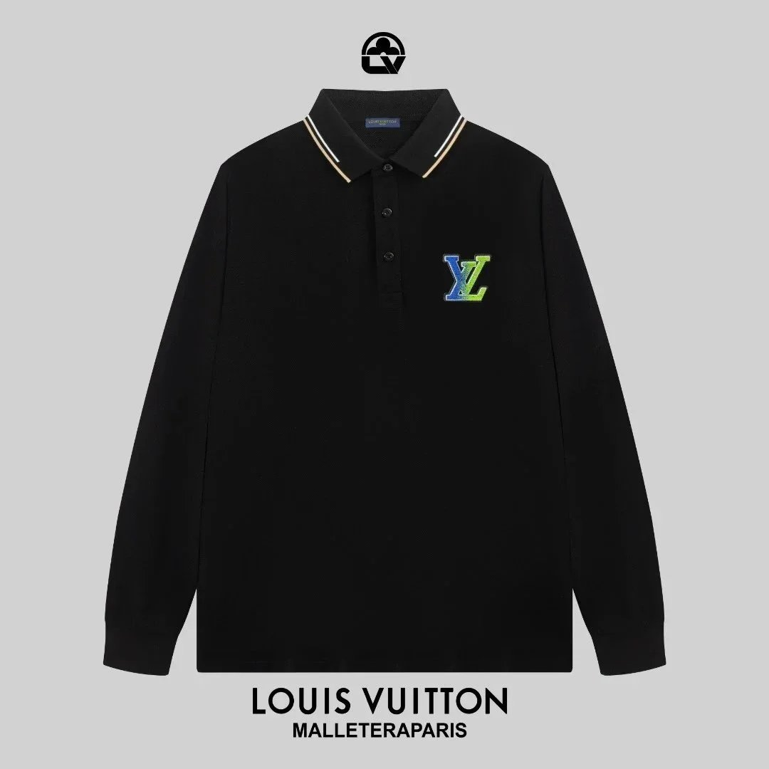 Louis Vuitton Malletier Paris White Long-Sleeve Polo Shirt - 3