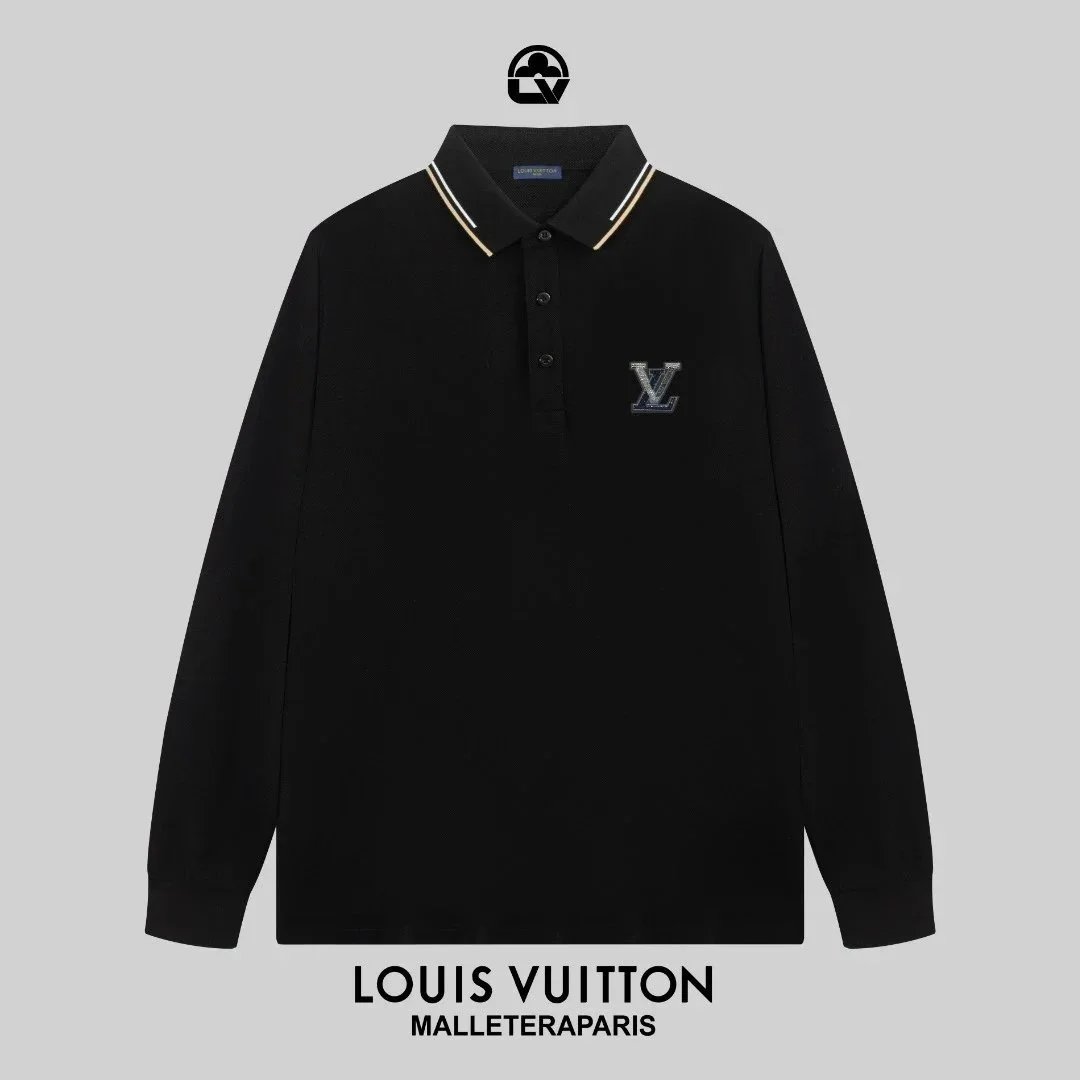 Louis Vuitton Malletier Paris White Long-Sleeve Polo Shirt - 4