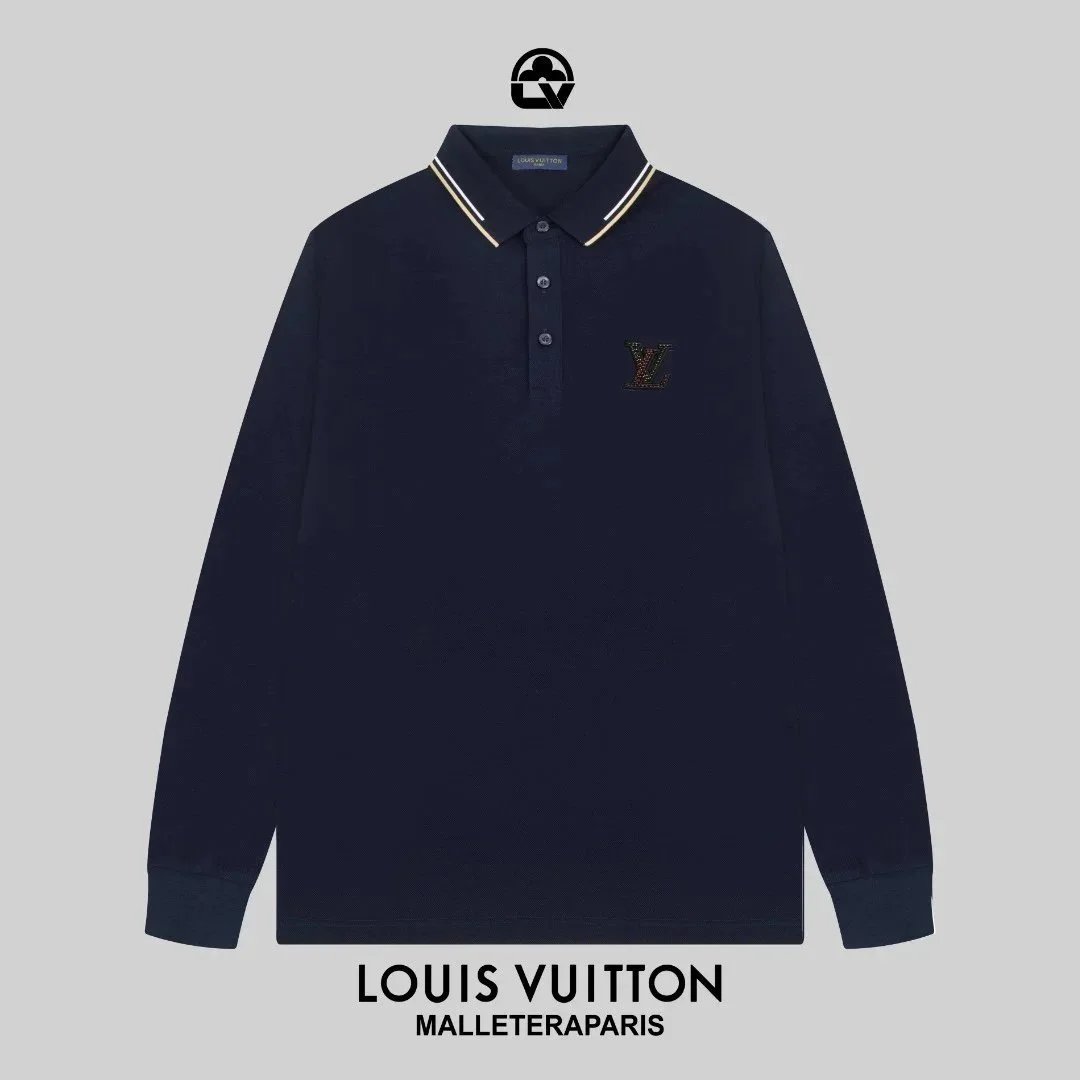 Louis Vuitton Malletier Paris White Long-Sleeve Polo Shirt - 10