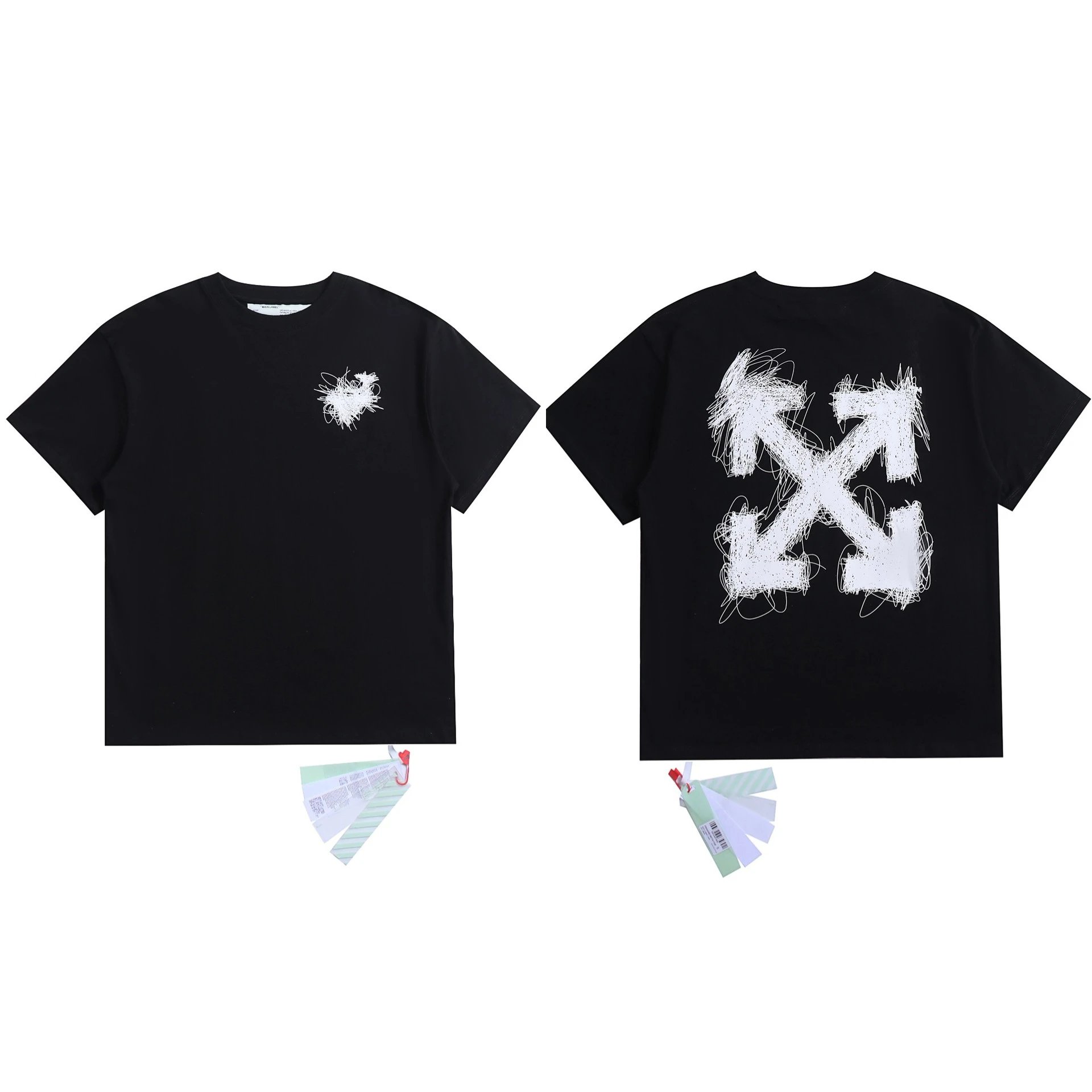 Off-White T-Shirts Graphic Print — 2098 black