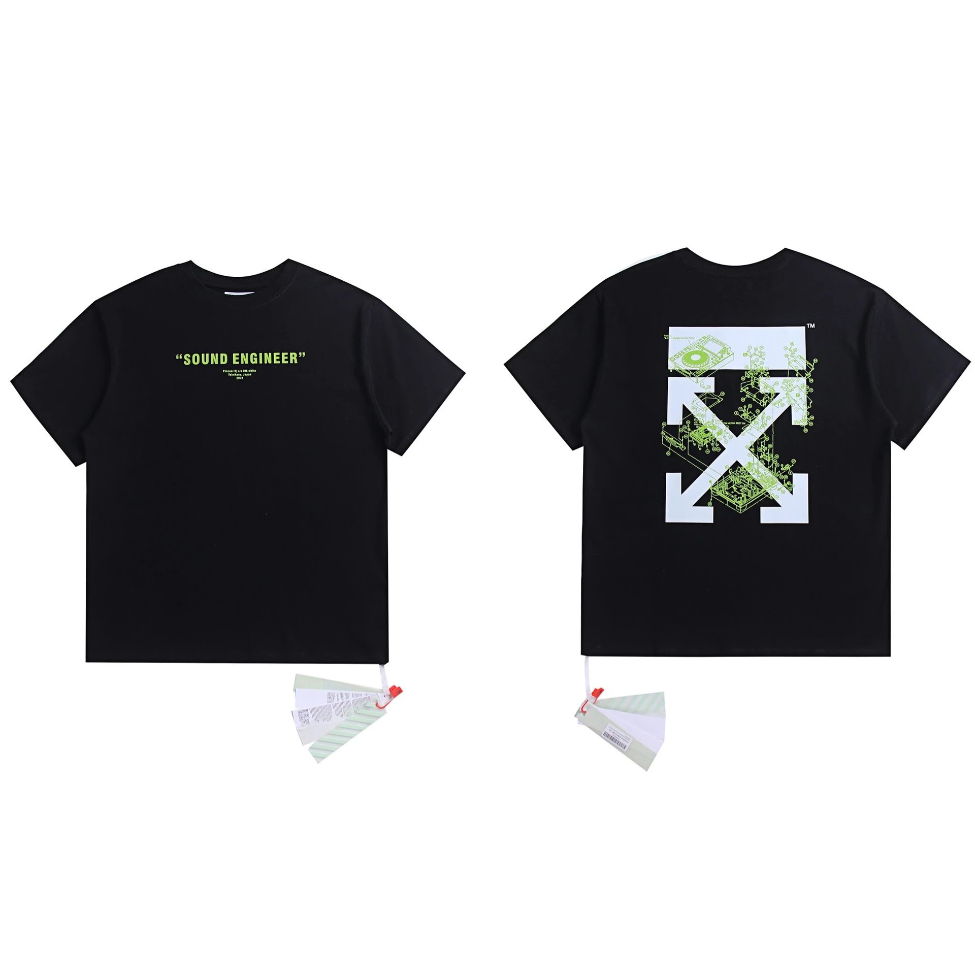 Off-White T-Shirts Graphic Print — 2095 Black