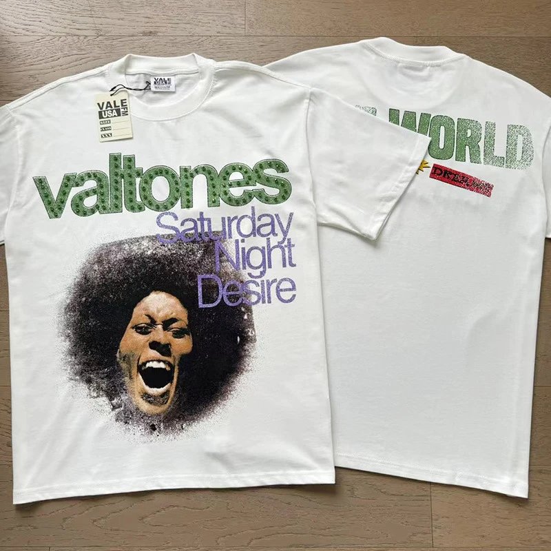 Vale Lives T-Shirts Washed graphic short-sleeve T-shirt — 8163 Washed white