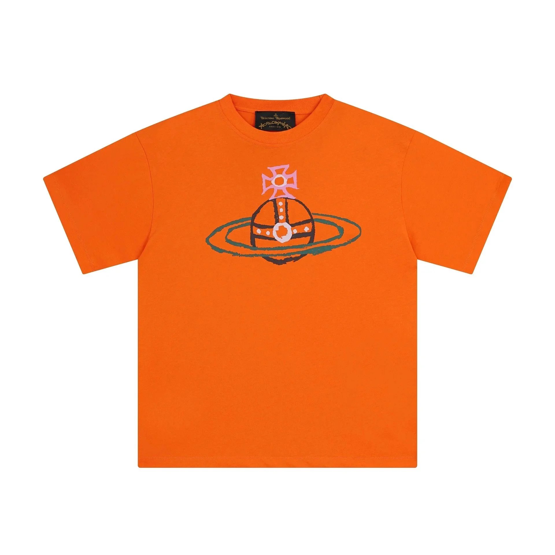 Vivienne Westwood T-Shirts Orb Logo Short-Sleeve T-Shirt — 2505 orange