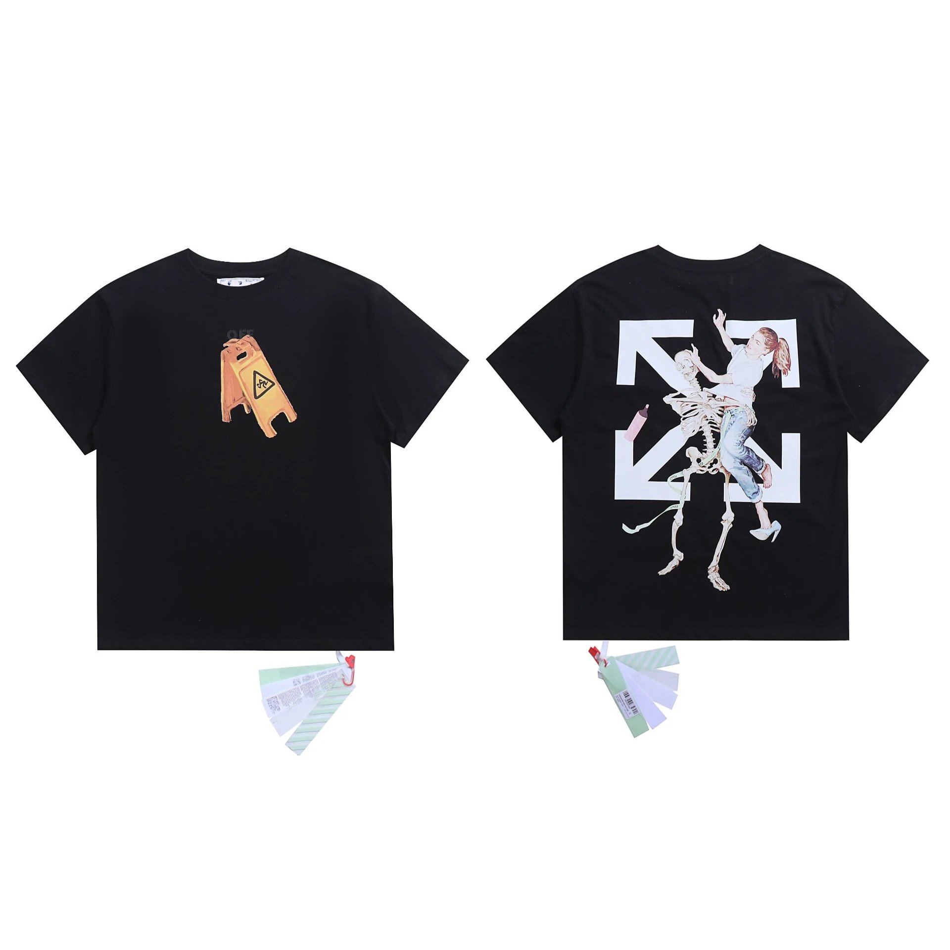 Off-White T-Shirts Graphic Print — 2102 black