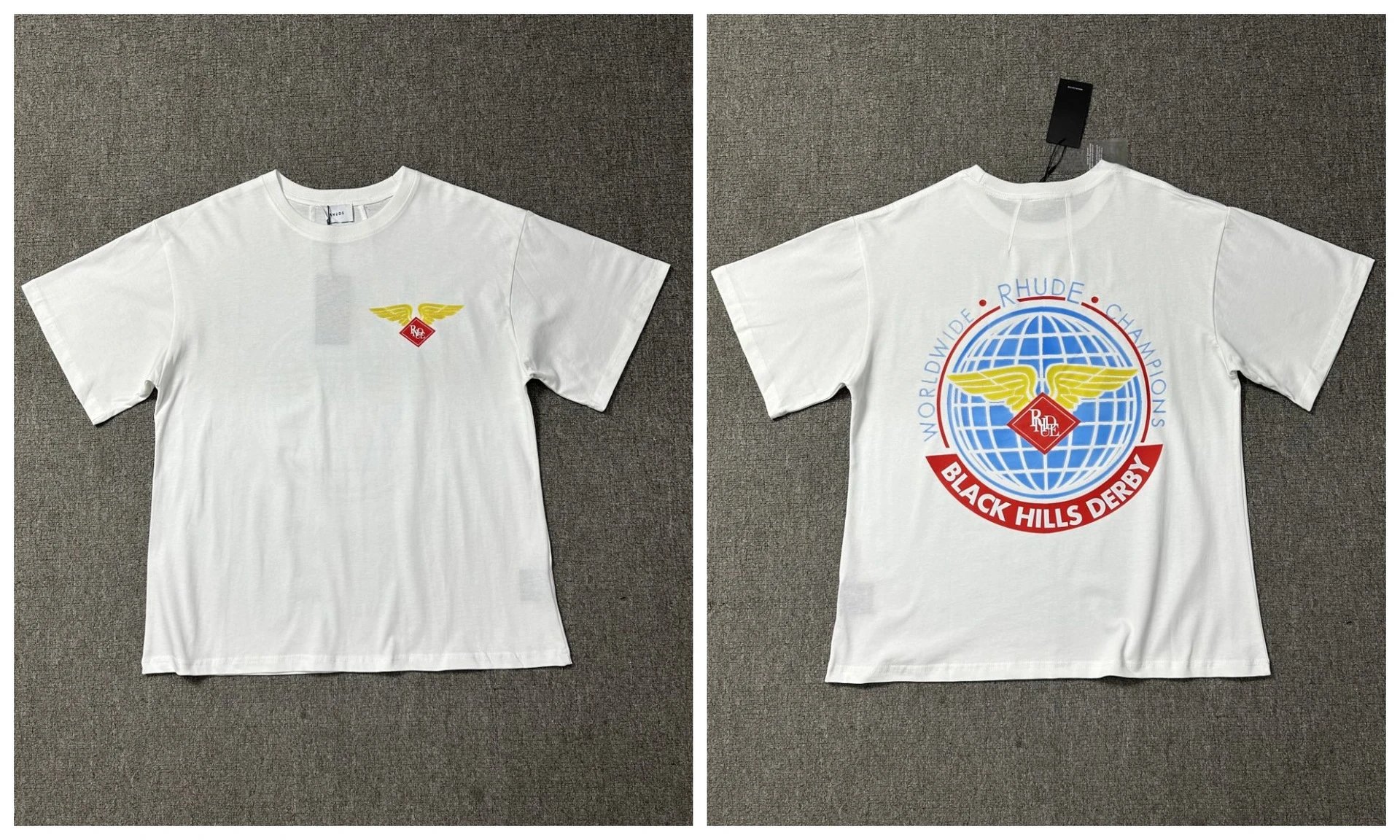 Rhude T-Shirts Cannes graphic print — 1200 white