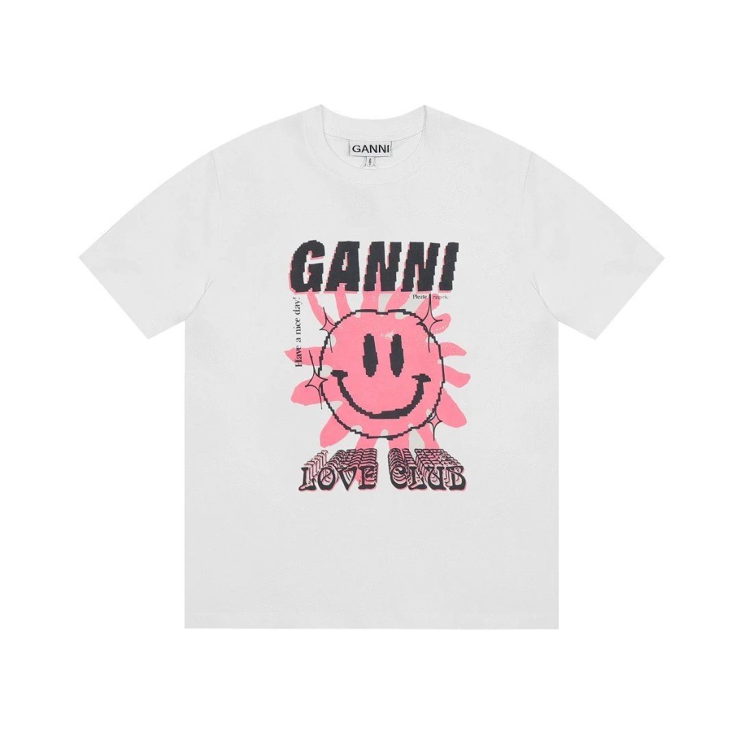 GANNI T-Shirts Graphic Print Short-Sleeve T-Shirt — 28
