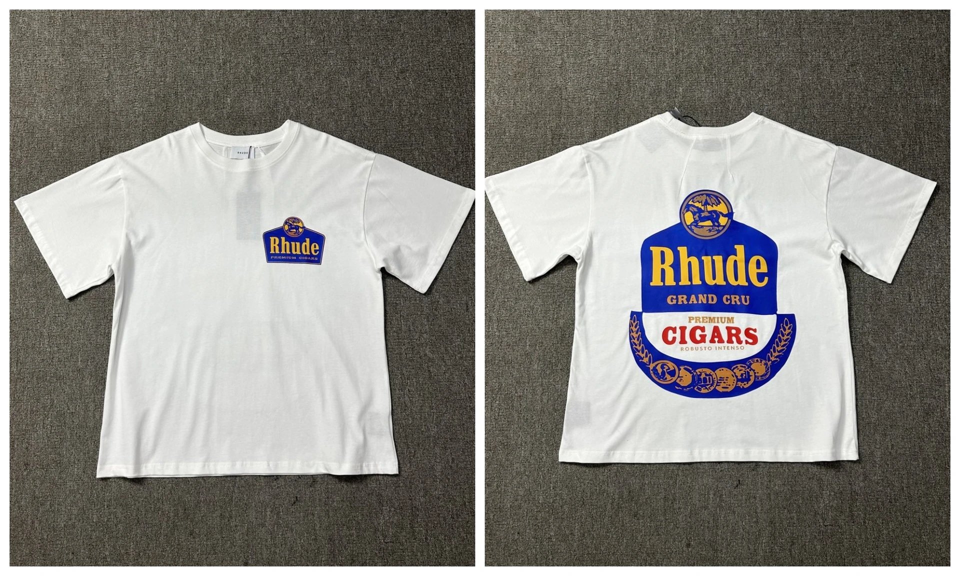 Rhude T-Shirts Cannes graphic print — 1205 white