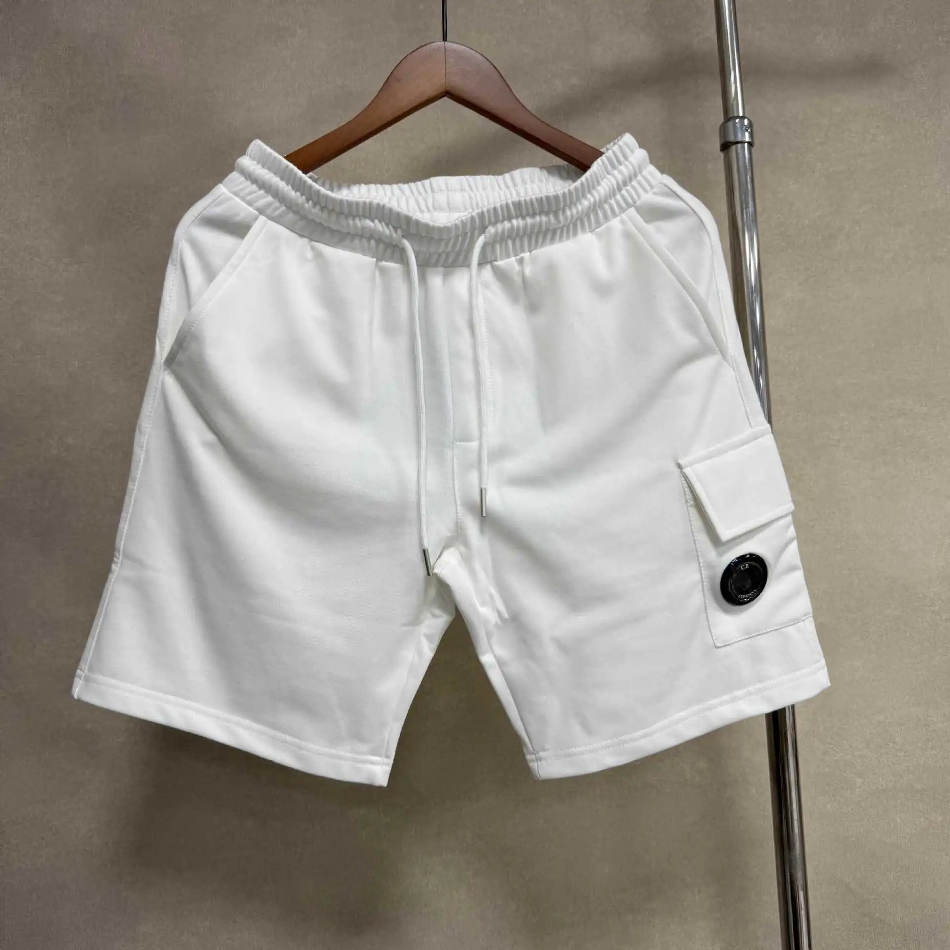 C.P. Company Shorts Drawstring Cargo Lens — 25002 white shorts