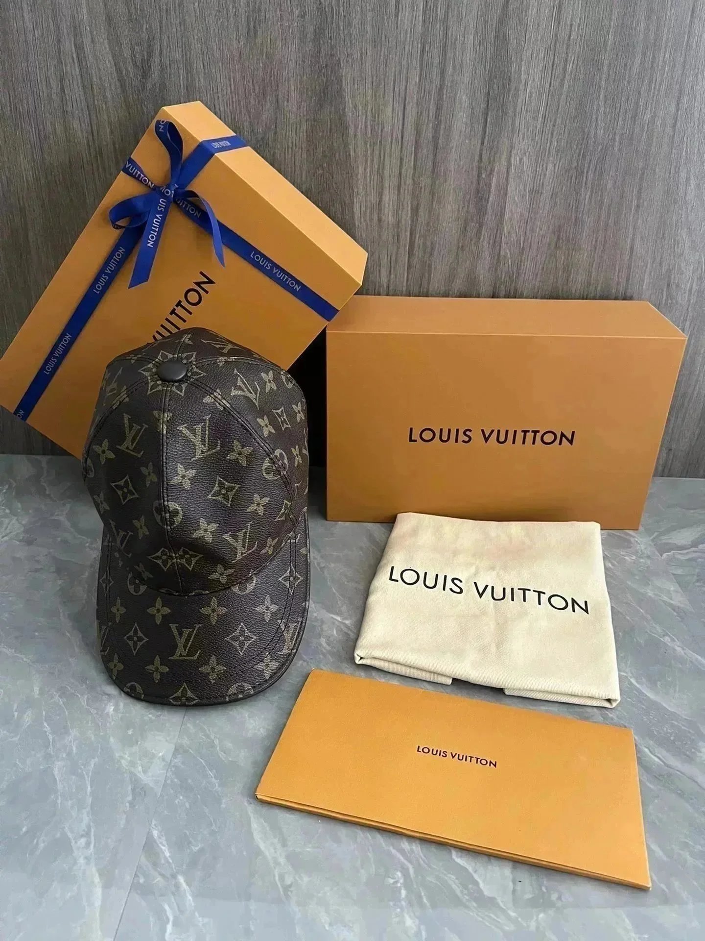 Louis Vuitton Monogram Denim Baseball Cap Navy - 3