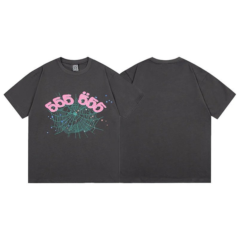 Sp5der T-Shirts Graphic Print — S 11 Dark gray