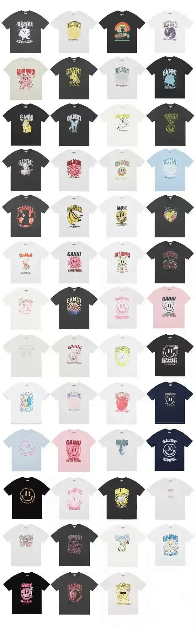 GANNI T-Shirts Graphic Print Short-Sleeve T-Shirt product detail image 2