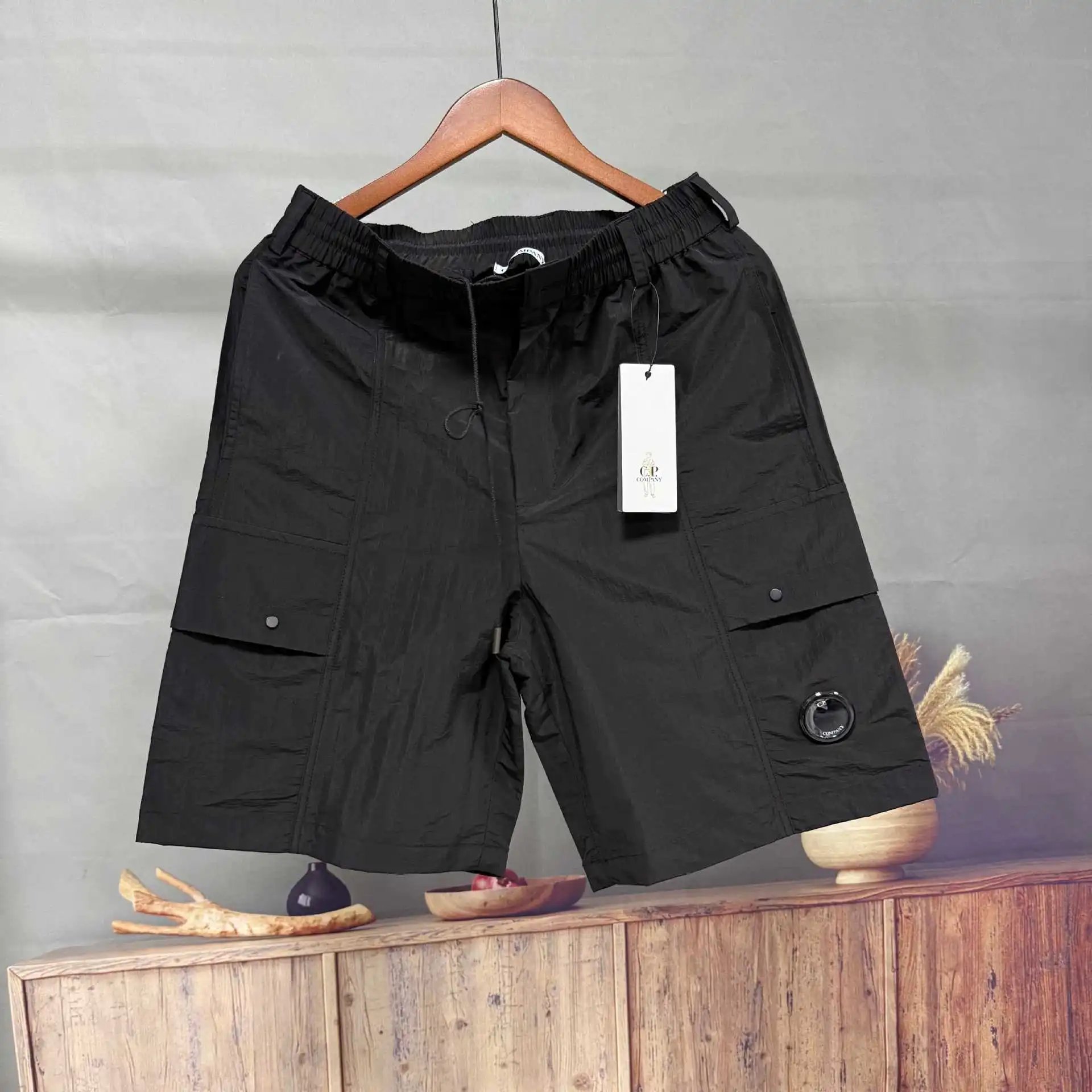 C.P. Company Shorts Drawstring Cargo Lens — 2621 black shorts