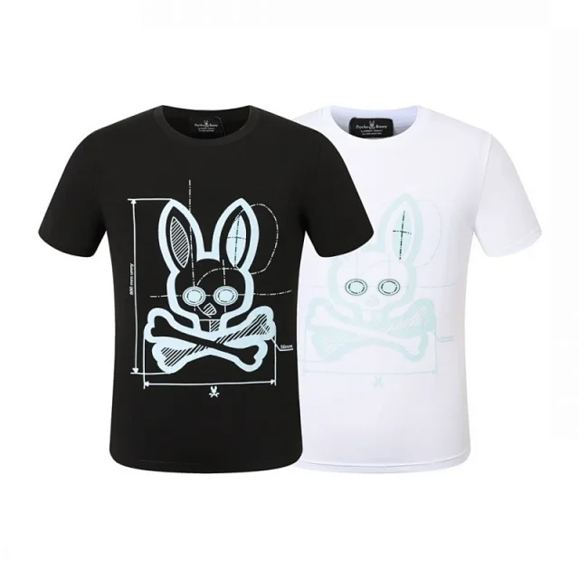 Psycho Bunny T-Shirts Rabbit skull graphic short-sleeve product detail image 13