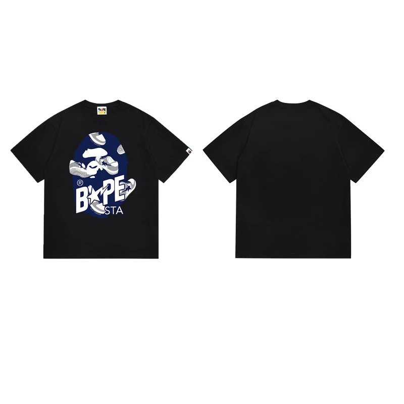 A BATHING APE T-Shirts Graphic Print T-Shirt — 111 black