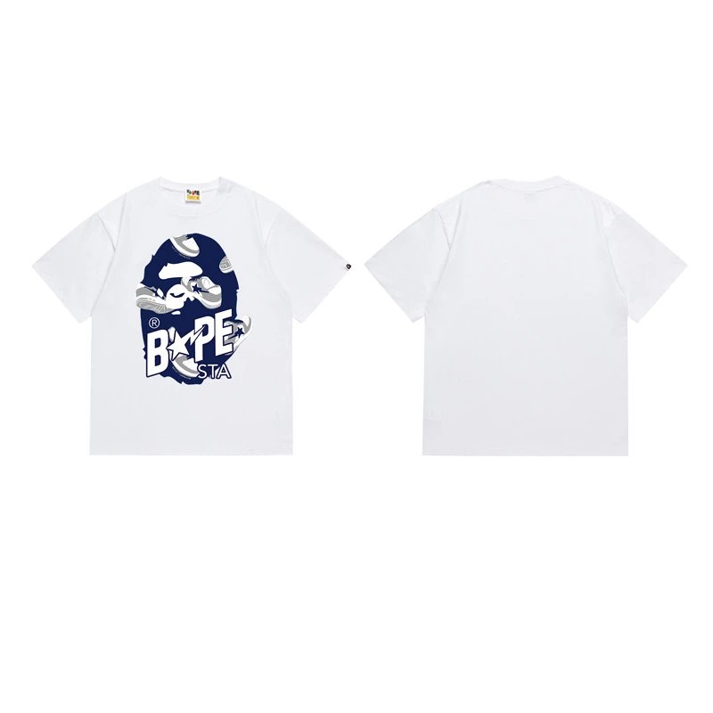 A BATHING APE T-Shirts Graphic Print T-Shirt — 111 white
