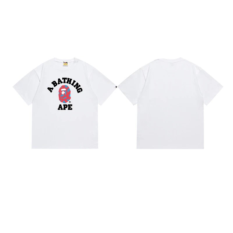 A BATHING APE T-Shirts Graphic Print T-Shirt — 118 white