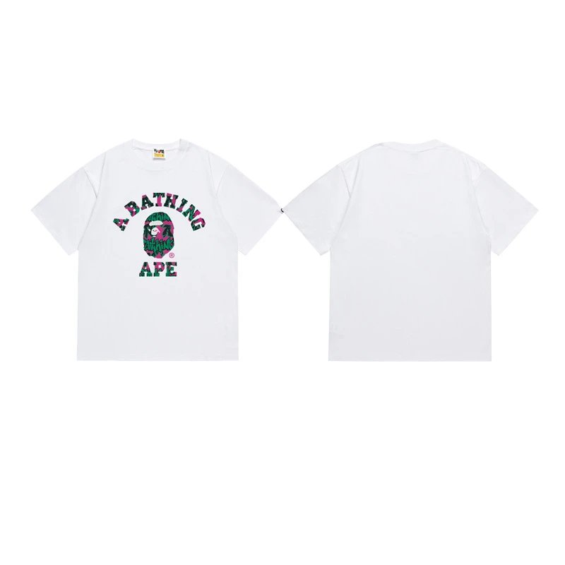 A BATHING APE T-Shirts Graphic Print T-Shirt — 122 white