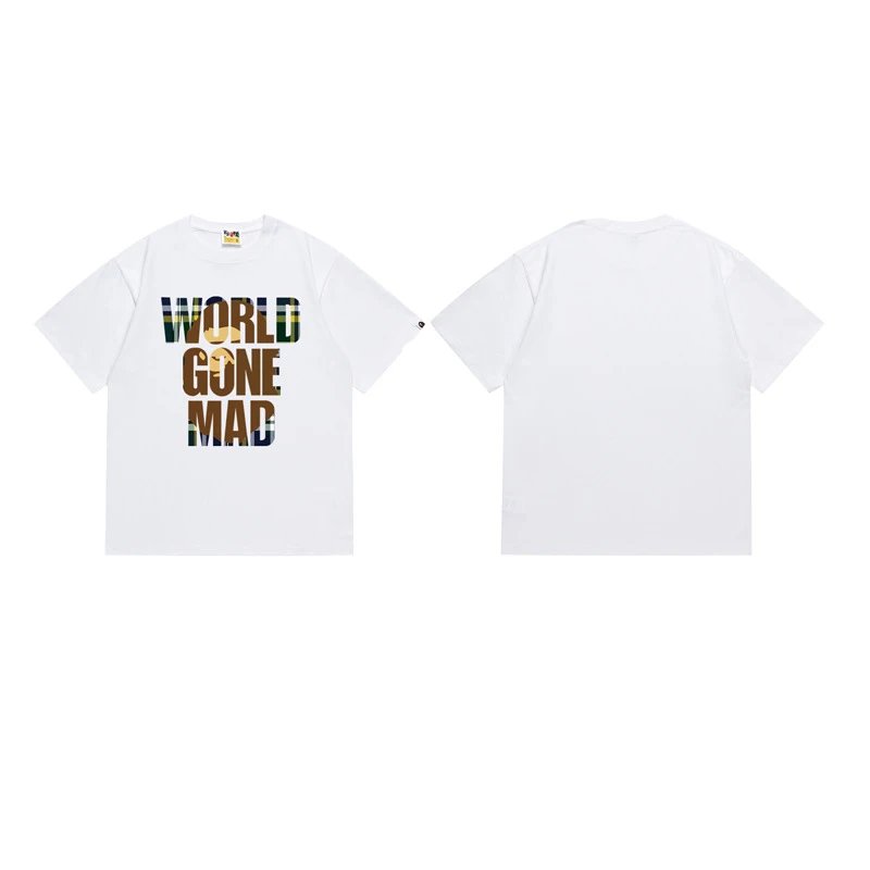 A BATHING APE T-Shirts Graphic Print T-Shirt — 126 white