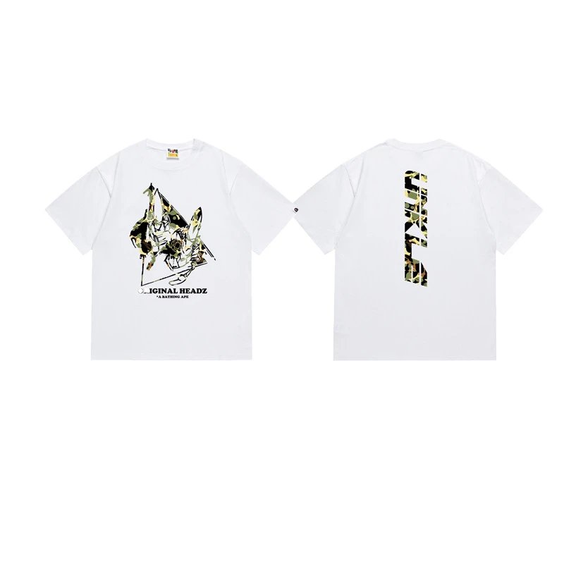 A Bathing Ape T-Shirts Short-Sleeve Graphic T-Shirt — 131 white