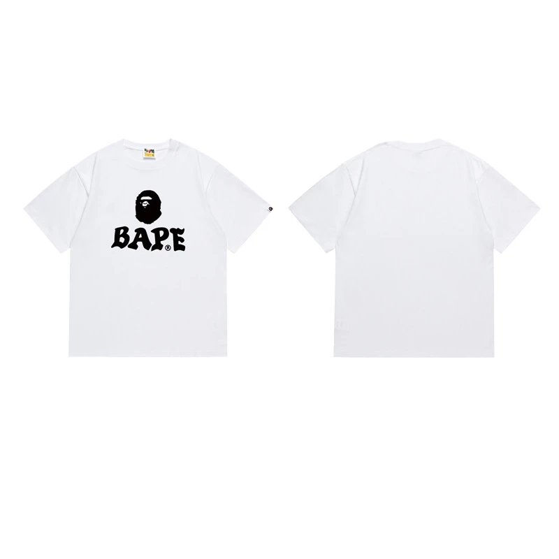A Bathing Ape T-Shirts Short-Sleeve Graphic T-Shirt — 135 white