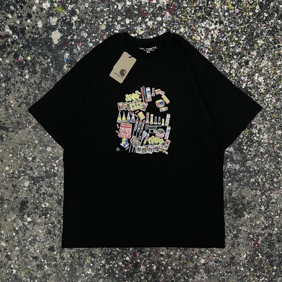 Carhartt T-Shirts Short-Sleeve Graphic Logo T-Shirt — 015 Black