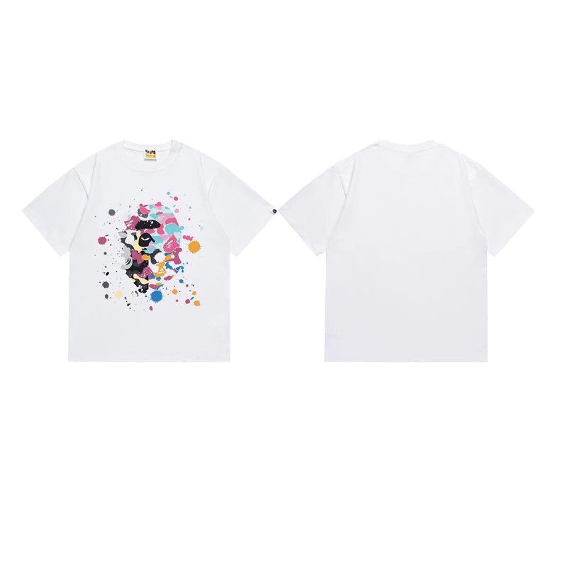 A Bathing Ape T-Shirts Short-Sleeve Graphic T-Shirt — 143 white