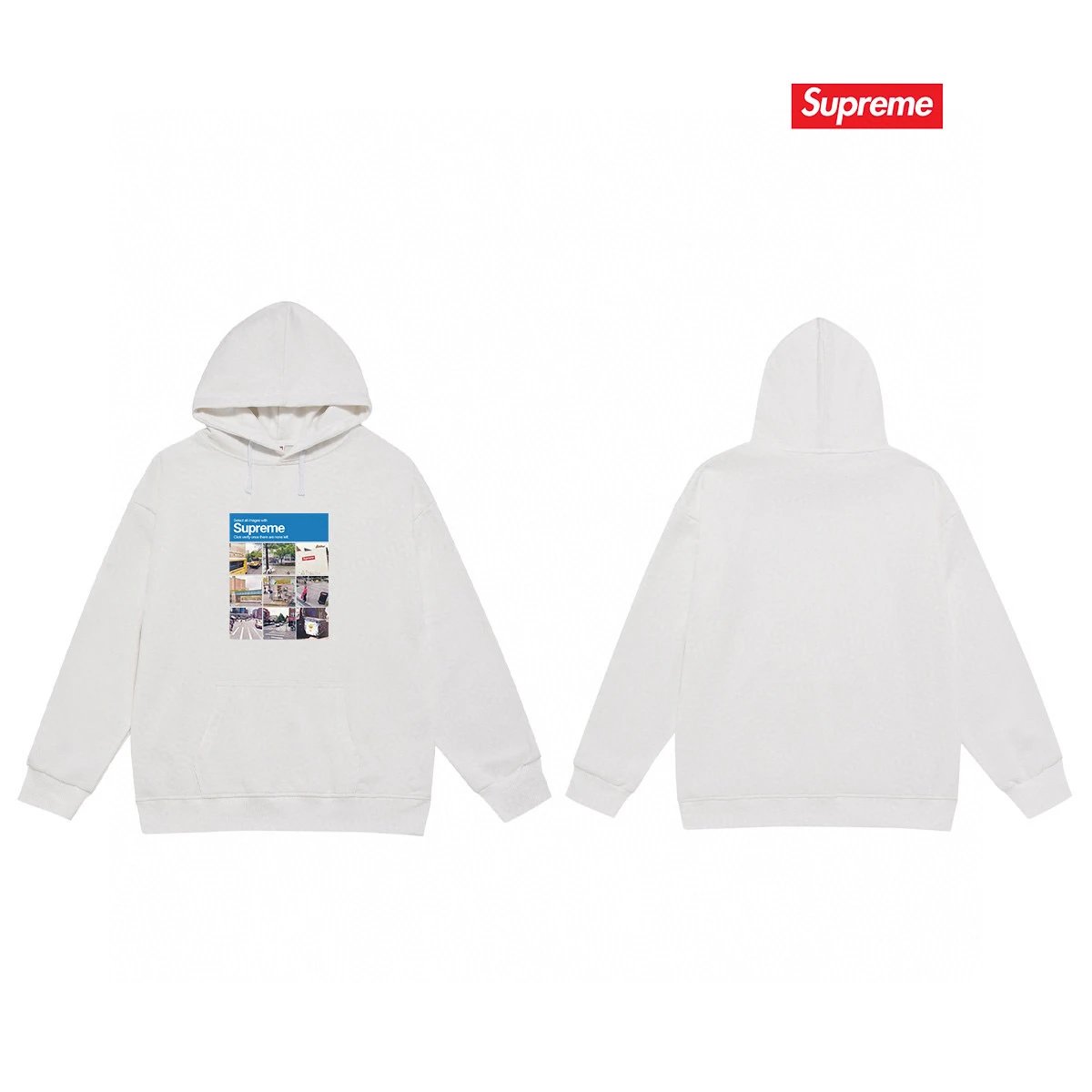 Supreme Hoodies & Sweatshirts Fleece-lined hooded sweatshirt with logo graphic — 06-2 Fleece-lined style