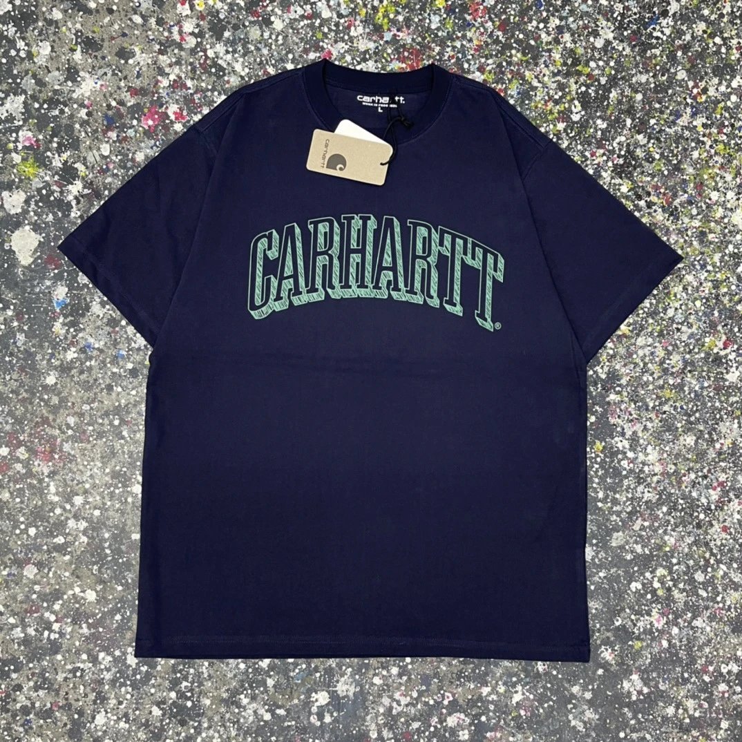 Carhartt T-Shirts Short-Sleeve Graphic Logo T-Shirt — 014 Dark Blue