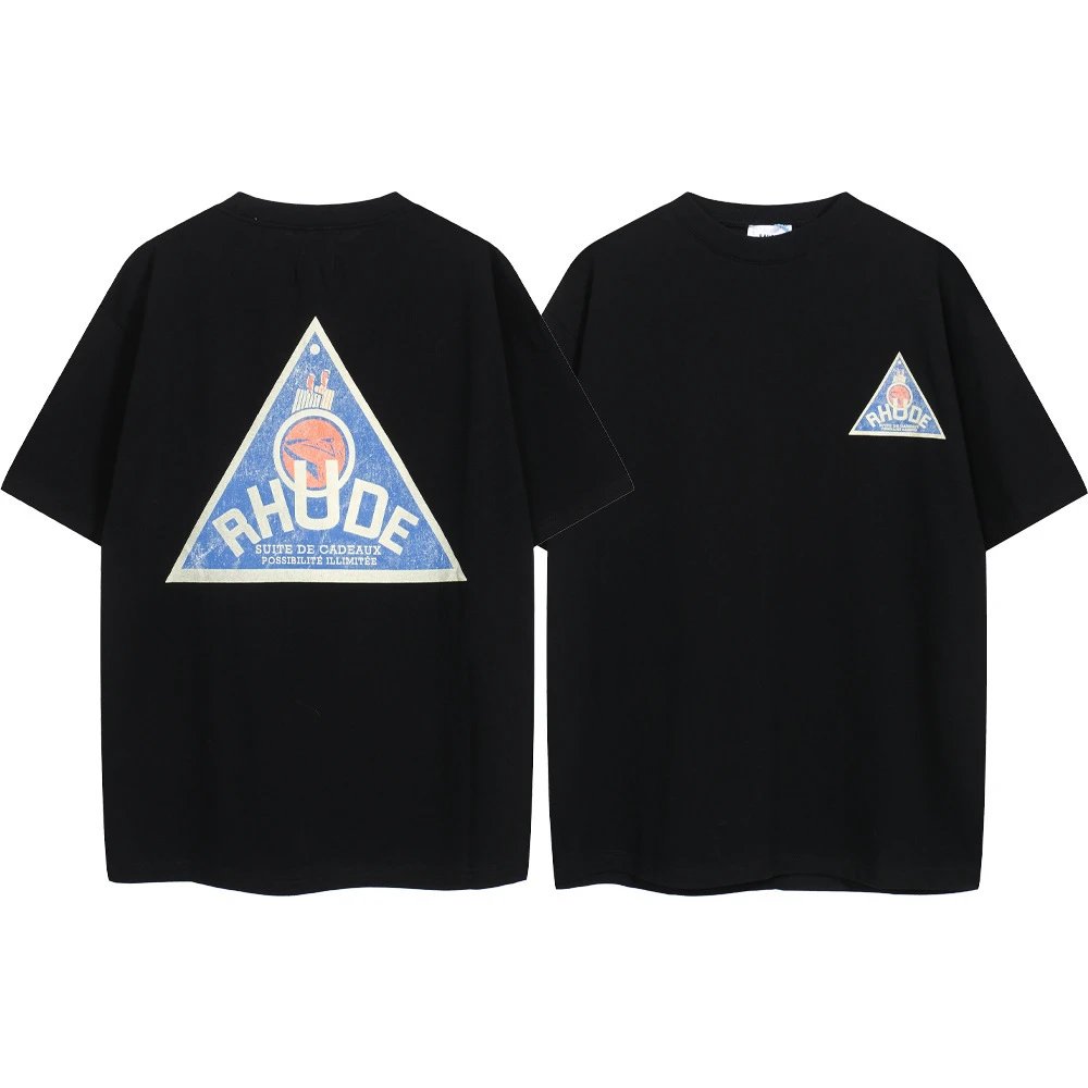 Rhude T-Shirts Graphic Print Short-Sleeve T-Shirt — 8032 black