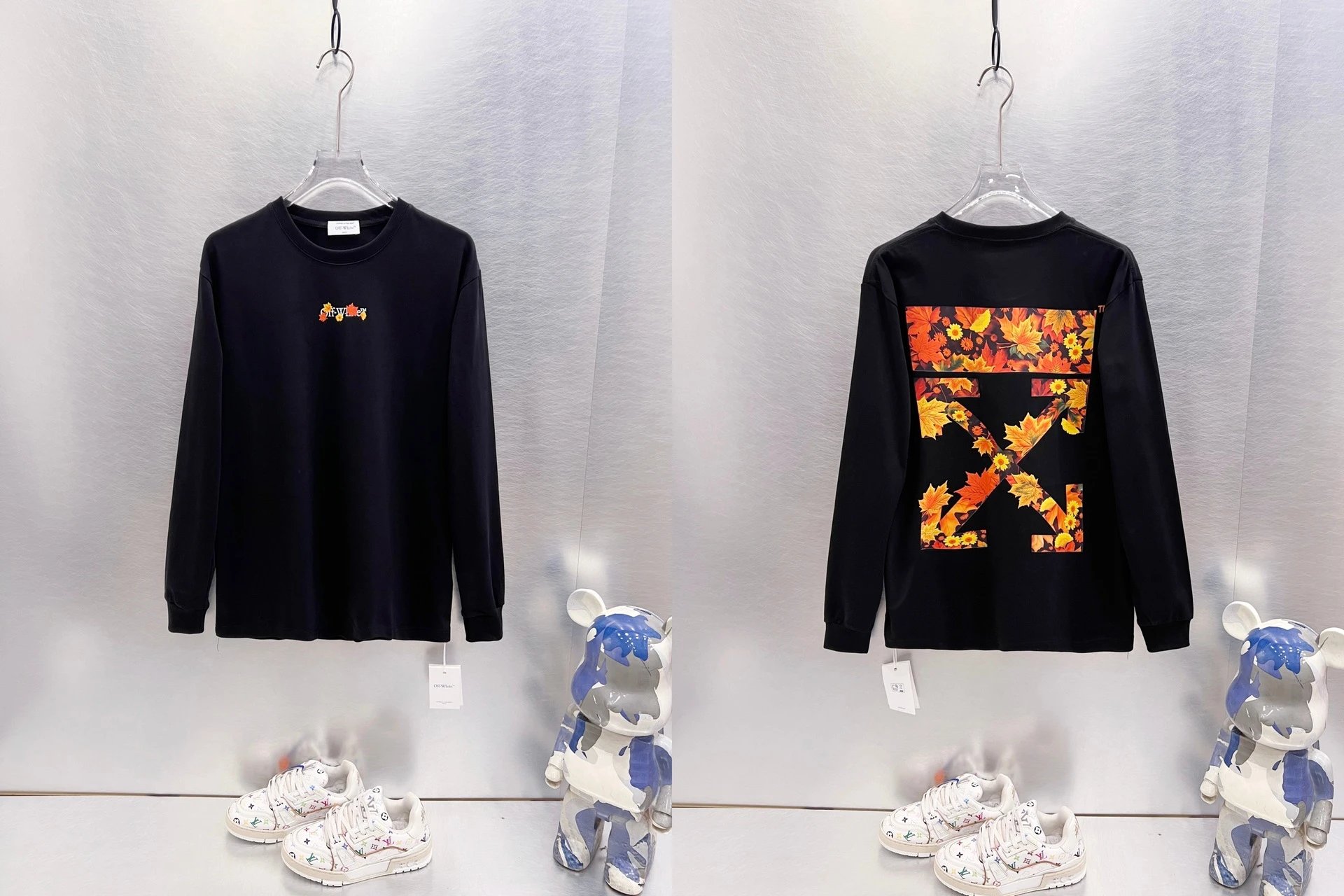Off-White T-Shirts Long-Sleeve Graphic Arrow T-Shirt — 9637 Black
