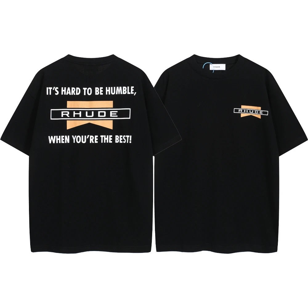 Rhude T-Shirts Graphic Print Short-Sleeve T-Shirt — 8033 black