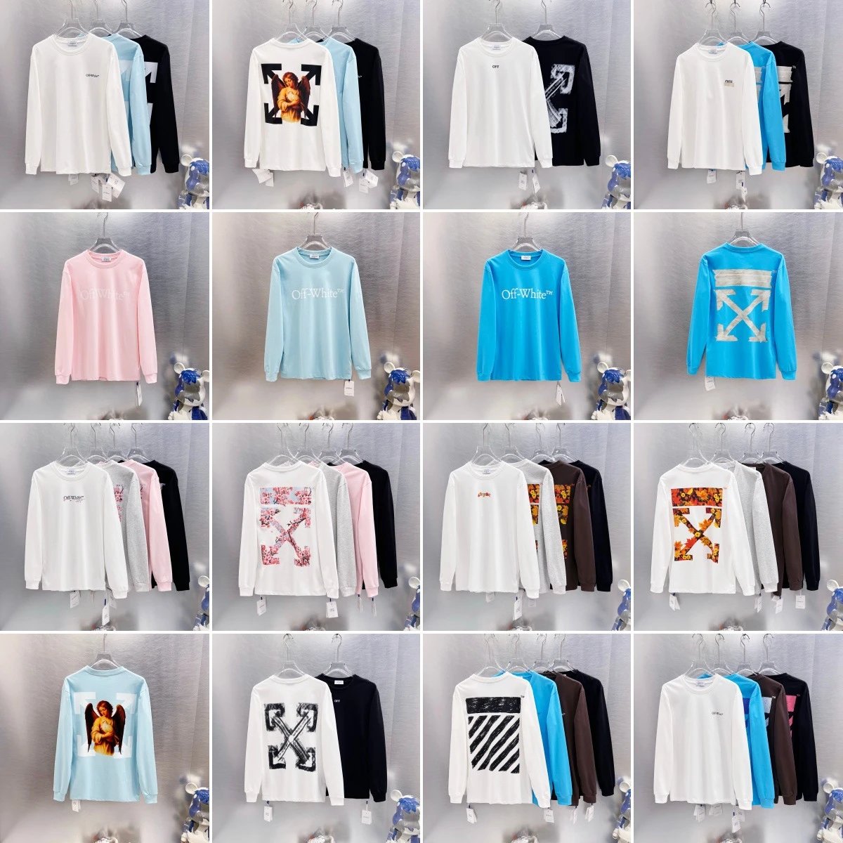 Off-White T-Shirts Long-Sleeve Graphic Arrow T-Shirt image 2