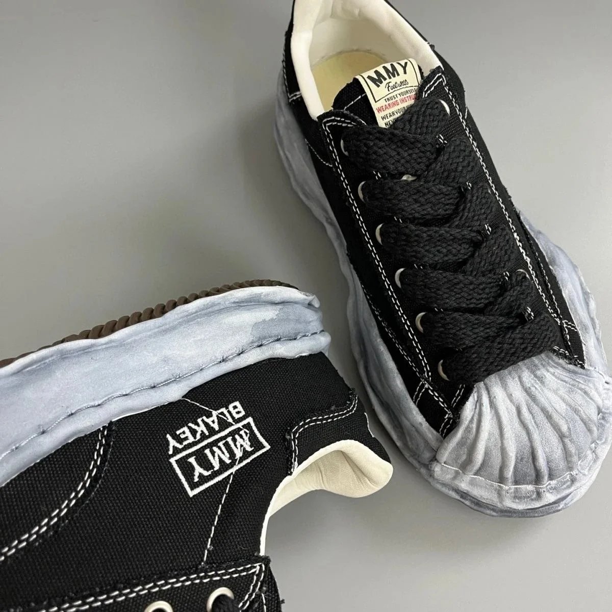 AMMY Sneakers Frayed canvas shell-toe platform — 28
