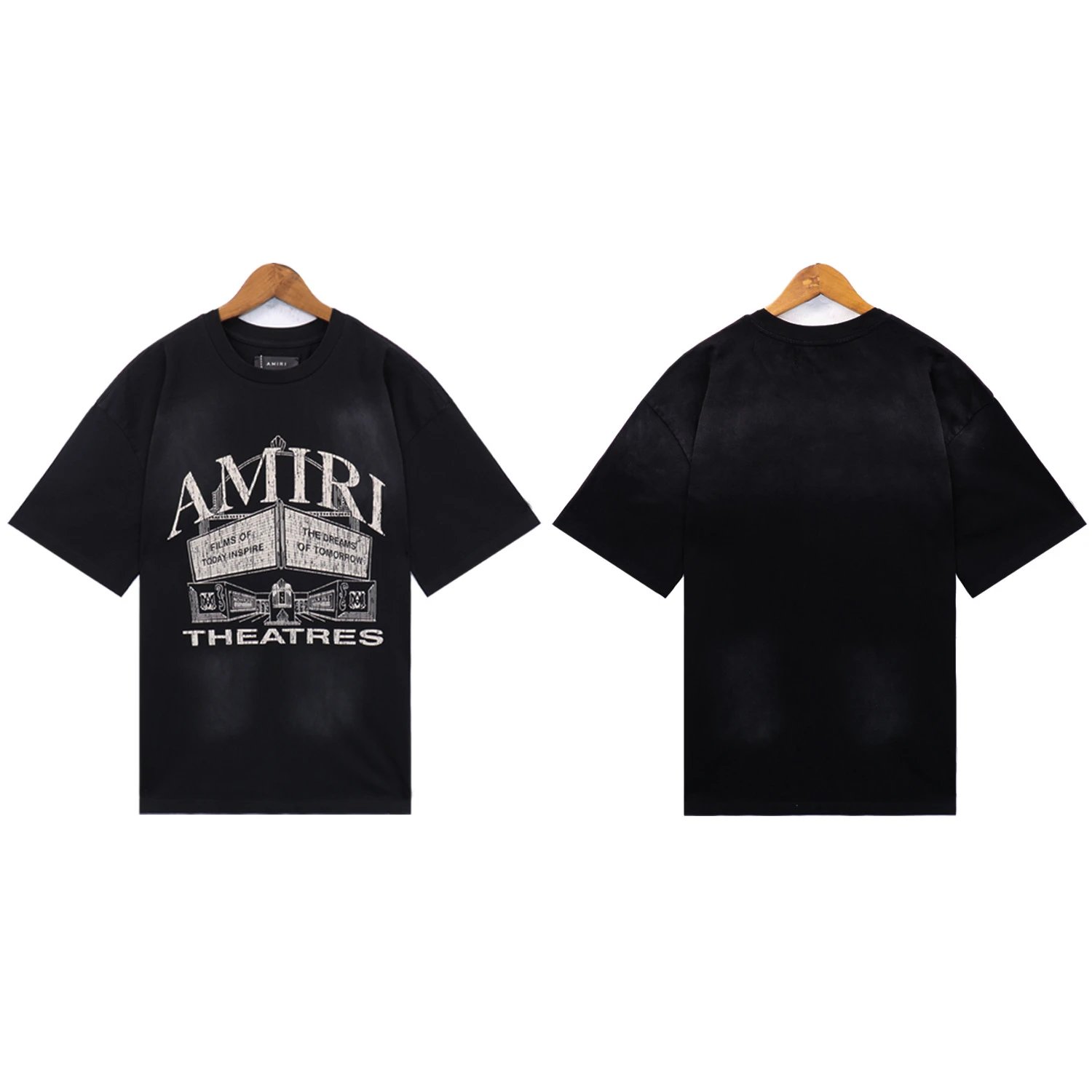 AMIRI T-Shirts Washed Graphic T-Shirt — 2219 washed black