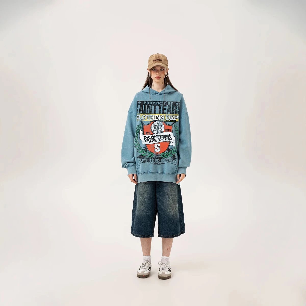 Unbranded Hoodies & Sweatshirts Washed Graphic Pullover Hoodie image 3