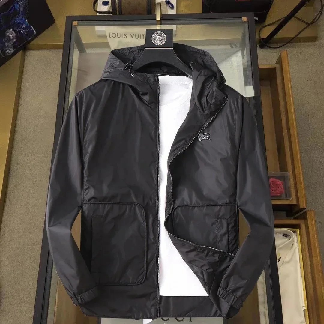 Burberry Jackets Hooded check-print zip jacket — 10
