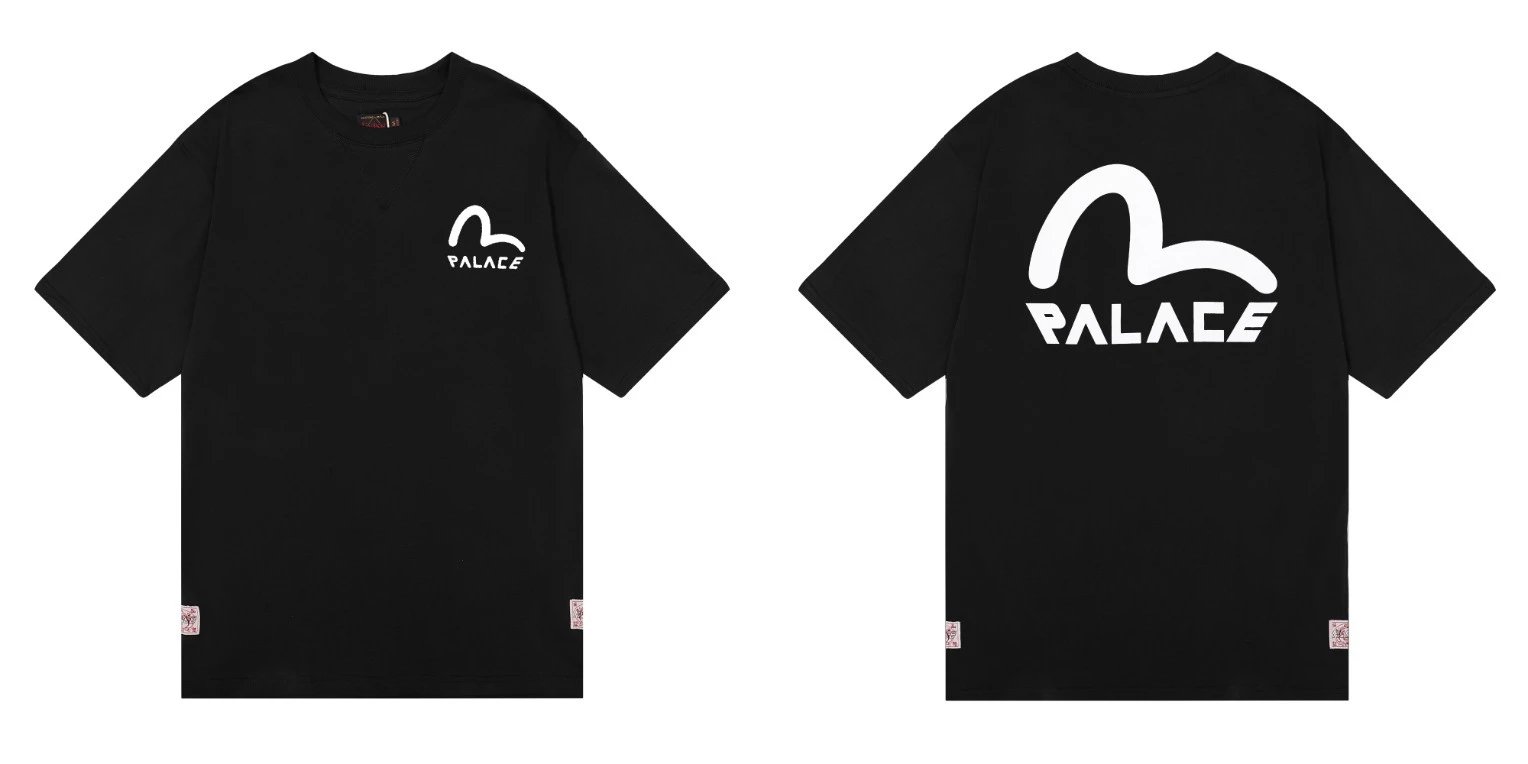 Evisu T-Shirts Short-Sleeve Graphic T-Shirt — QC 012 Black